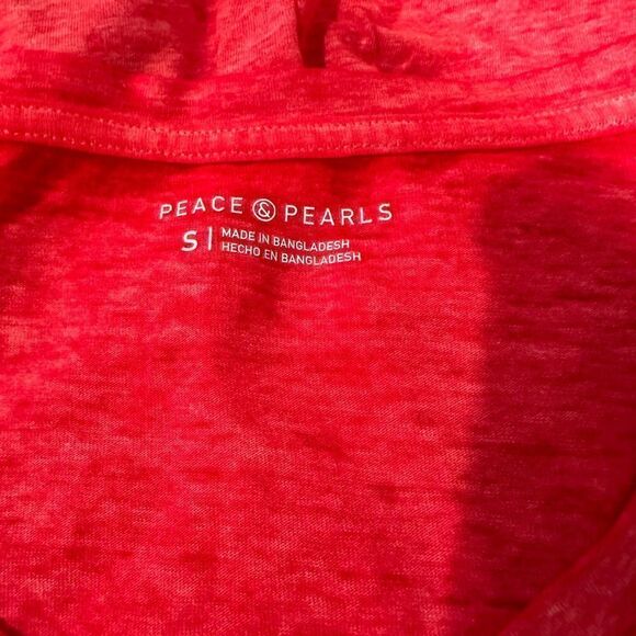 Peace & Pearls Burnout T-shirt Good Vibes - Picture 7 of 7